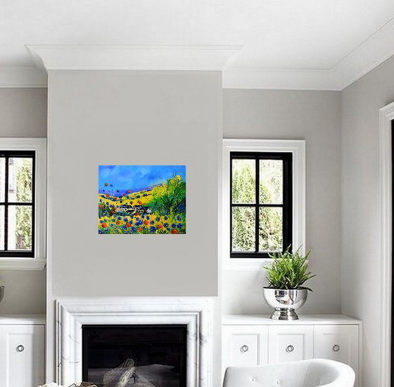 Image 1 of Red poppies , blue cornflowers 