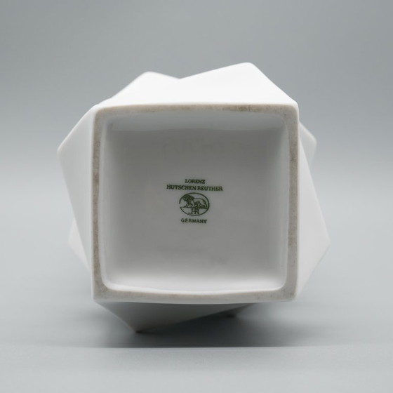 Image 1 of HUTSCHENREUTHER Chic Biskuitporzellan ARCHAIS 4× Vasen-Set Heinrich FUCHS Op Art