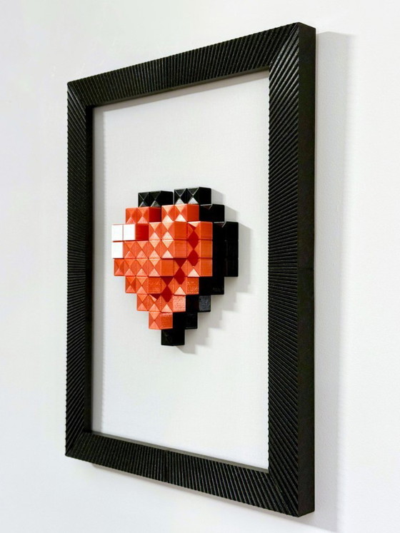 Image 1 of Cœur 8-bit - Décoration murale