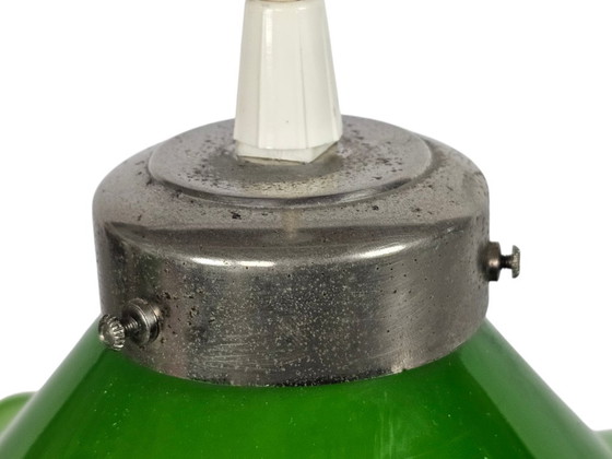 Image 1 of Suspension Art Déco - Opaline - Métal - France - Années 1950