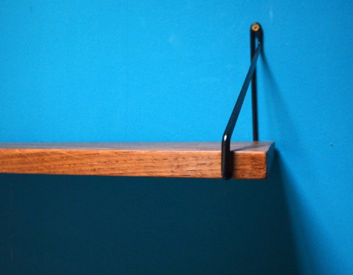 String shelf oak black string brackets