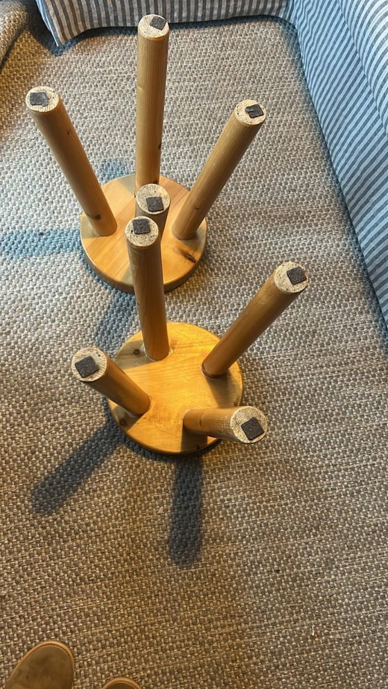Image 1 of Pair of Charlotte Perriand stools - 1965 for Les Arcs 1600