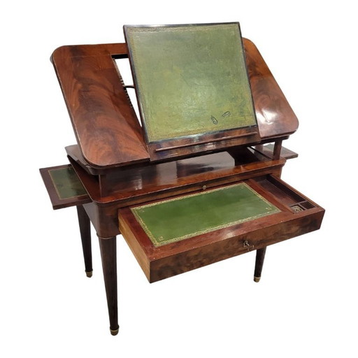 Architektentisch „à la tronchin“, Louis XVI, Mahagoniholz, um 1790 – Frankreich