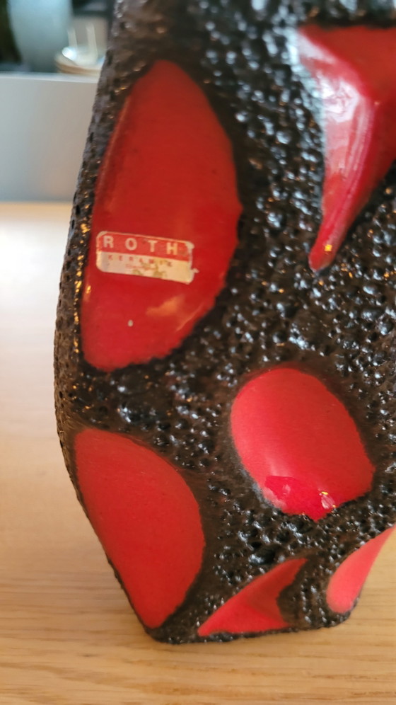 Image 1 of Roth Keramik fat lava vaas - jaren 60