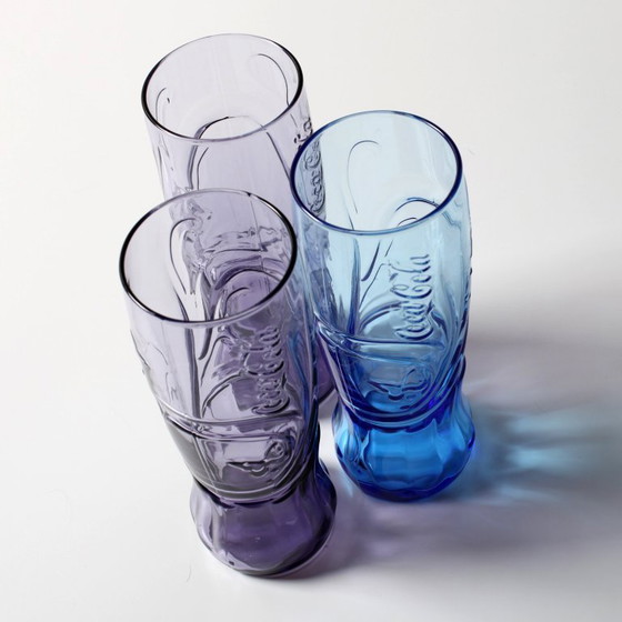 Image 1 of Set of 6 Luminarc Coca-Cola Art Nouveau Glasses, McDonald's / France / 2008