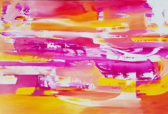 Image 1 of Acrylverfschilderij #Phalenopsis XL 150x100cm