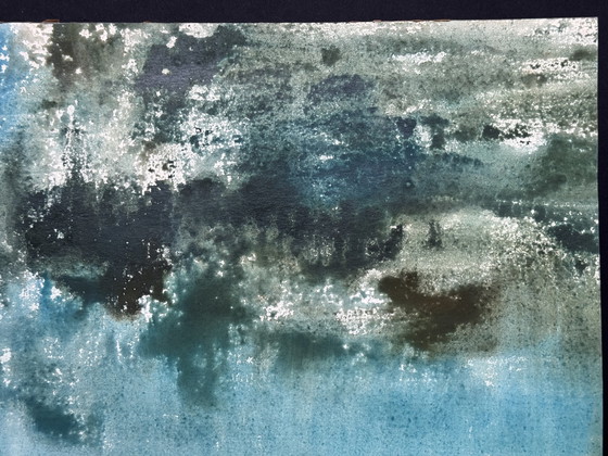 Image 1 of Eugène Eechaut (1928-2019) Aquarelle Paysage, 1985