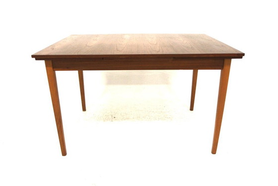 Teak Dining Table, Sweden, 1960, Mid Century Modern (photo 4 of 7)