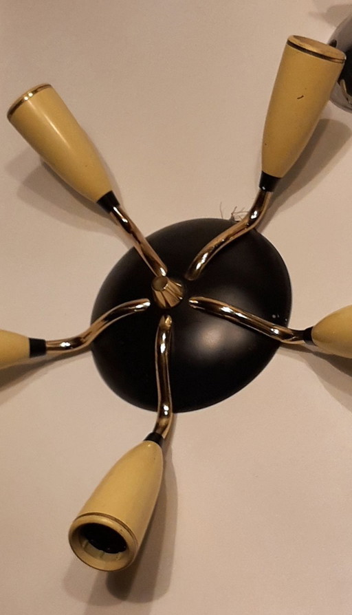 Lampe araignée Sputnik des années 1950. DL.