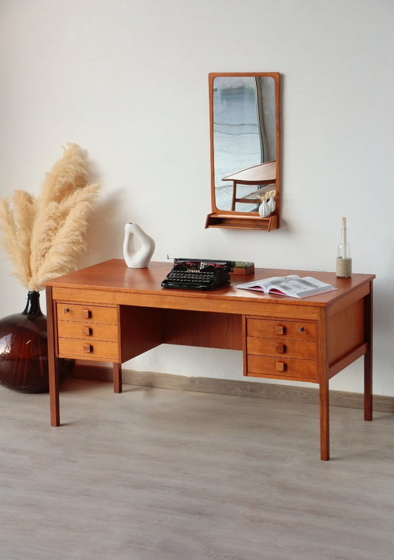 Image 1 of Scrivania vintage in teak, Danimarca – Domino Møbler (anni '60)