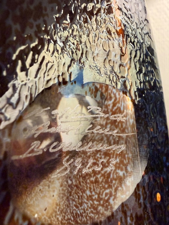 Image 1 of Jarrón "Satélite" Kosta Boda firmado por Bertil Vallien - Bronce oscuro grande (Modelo 89253)