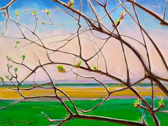 Original Oil Painting Landscape Nature Spring – Paintings & Drawings, Canvas (photo 4 of 5)