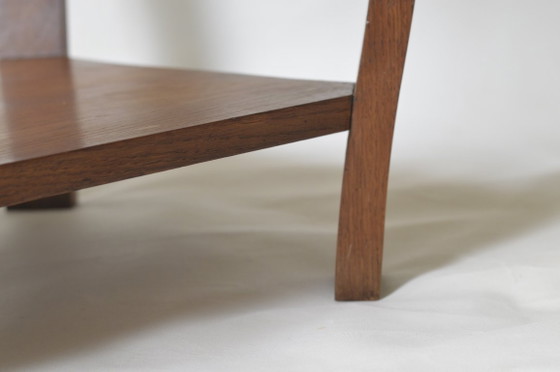 Image 1 of Art-Deco-Tisch aus massiver Eiche mit geschwungenen Beinen