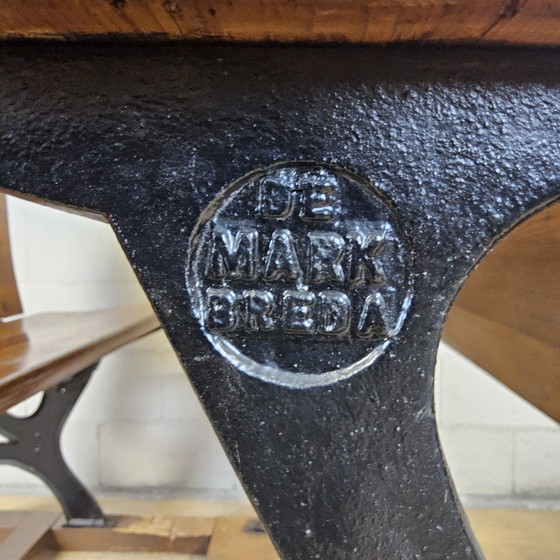 Image 1 of Antico leggio/scrivania (1920) in ghisa De mark Breda (antico banco di scuola)