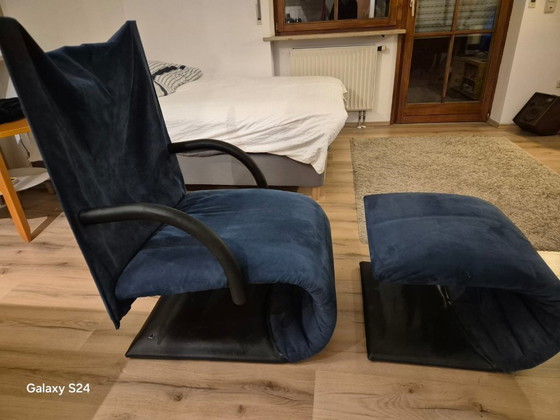 Image 1 of Design Klassiker Ligne Roset „Zen“ Designer-Sessel plus Hocker 