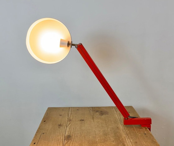 Vintage Red Adjustable Table Lamp, 1970s – Iron, Metal (photo 18 of 20)