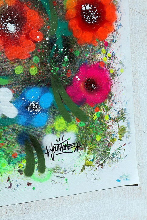 Image 1 of YOUTHONE – Wildblumensymphonie – Künstler-Leinwand