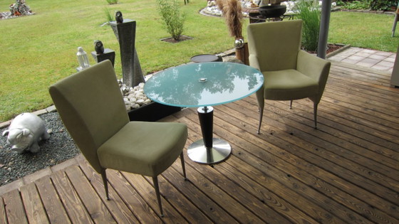 Image 1 of Conjunto de asientos de diseño "Rolf Benz", compuesto por 2 sillas y una mesa. ¡En perfecto estado!