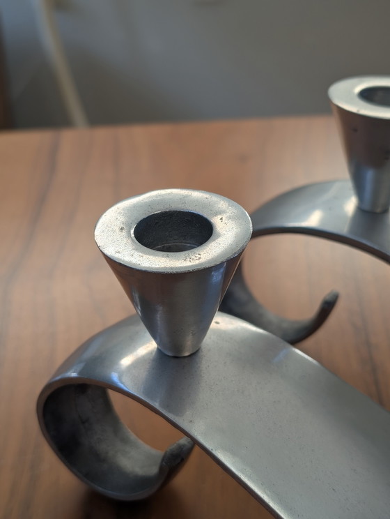 Image 1 of Matthew Hilton Wave Candlesticks 1980