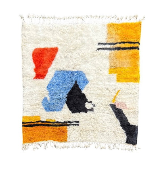 Image 1 of Colorful Moroccan Mrirt Wool Rug 170x180 cm – Handwoven Berber Carpet