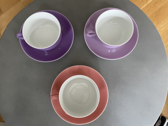 Image 1 of Kop en schotel Arzberg en Douwe Egberts kleur