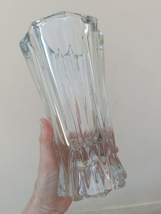 Image 1 of Tulip-shaped cut crystal vase, Art Deco 1930/50