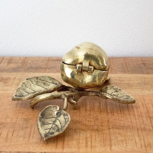 Boîte à pommes en laiton vintage