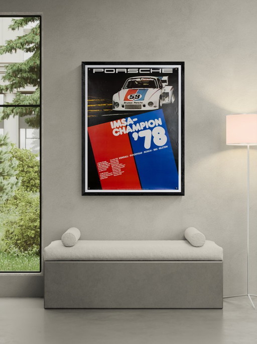 Porsche IMSA-Champion '78 – Originele Vintage Porsche Poster van Werbeagentur Strenger – Vintage Motorsport – (photo 2 of 8)
