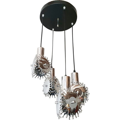 Lampada a sospensione vintage a cascata, anni '70