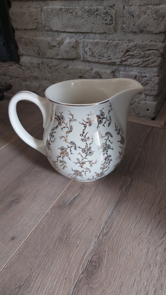Image 1 of Antique Petrus Regout Milk Jug (16 cm) – Gold Decoration (ca. 1892-1900)