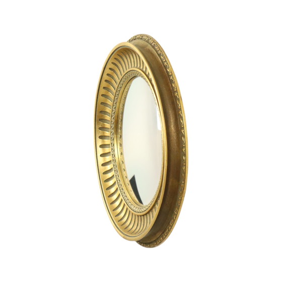 Image 1 of Specchio rotondo in legno da maggiordomo Occhio di strega