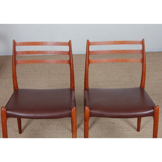 Image 1 of Set of 6 teak chairs by Niels Otto Moller, model 78, 1960