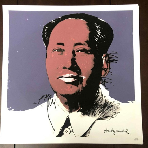 1990s After Andy Warhol "Mao Zedong" Lithograph – lithos zeefdrukken, Paper