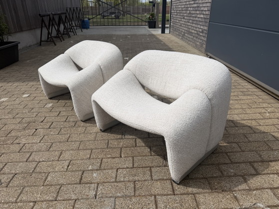 Image 1 of Artifort F598 Groovy armchairs in mint condition!! Pierre Paulin