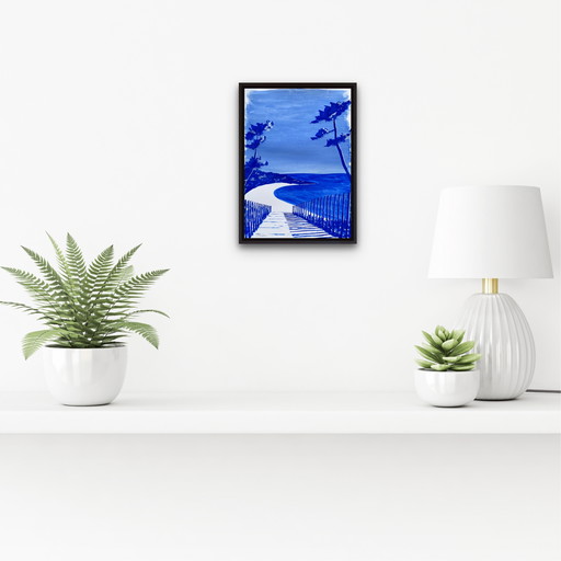 Gouache azul ultramar sobre papel, 33x24 cm