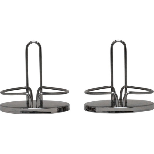 Récipients en acier vintage d'Ettore Sottsass pour Alessi, 1980