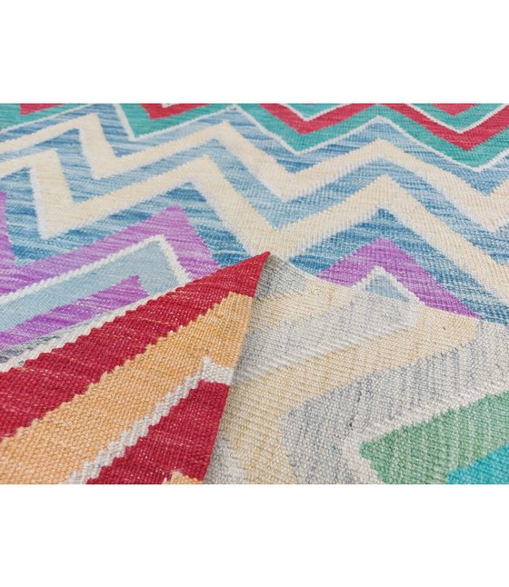 9'68x8'47 Hand Woven Afghan Wool Kilim Area Rug, Rugs & carpets, Beige (photo 5 of 9)