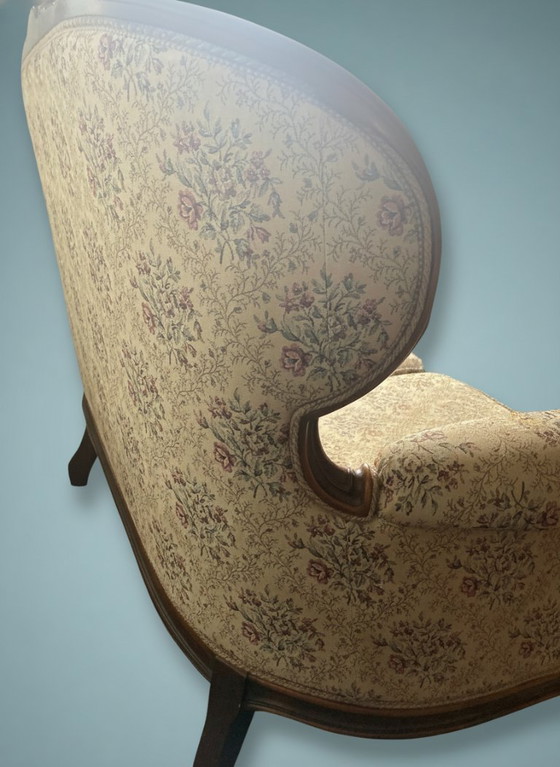 Image 1 of Canapé de style Louis XV - banquette ancienne à deux places