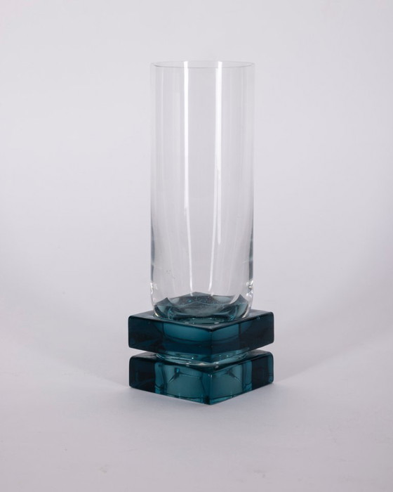 Vintage Italian Blue Crystal Glasses, 1970s, Set of 11 – Glass & Decanter (photo 7 of 8)