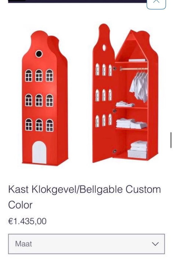 Image 1 of house-style wardrobe children's room red wardrobe