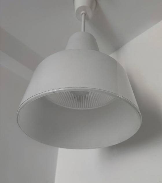 Image 1 of Holophane glass chandelier, 1970s