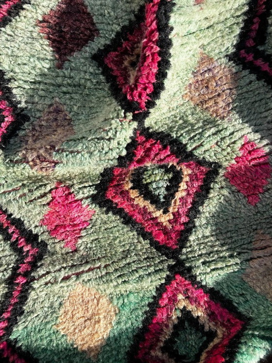 Image 1 of Boujad Runner Rug – 75x370 cm Moroccan Pastel Wool Hallway Carpet 