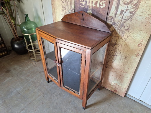 Antique 1930s Amsterdam style tea cabinet, wishkey bar, wine table. dim. 65x45cm and 76/92cm high.