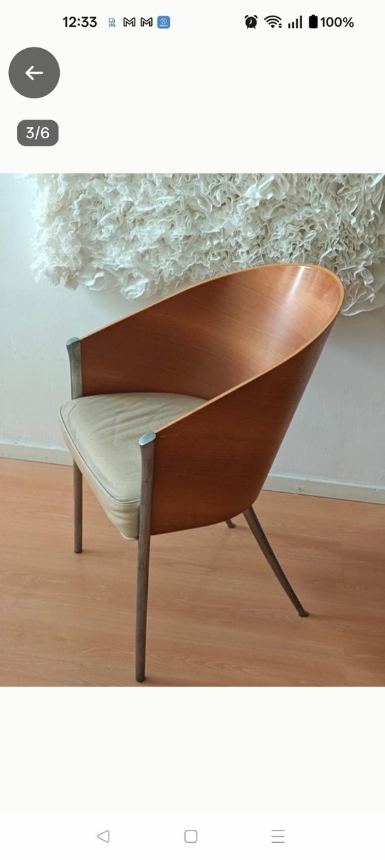 Sedie Driade King Costes, Philippe Starck, 4 pezzi – Sedie da pranzo, Pelle, Metallo (photo 2 of 6)
