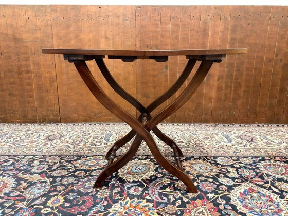 Table d'appoint pliante anglaise classique, Tables d'appoint, Marron, Chesterfield (photo 5 sur 7)