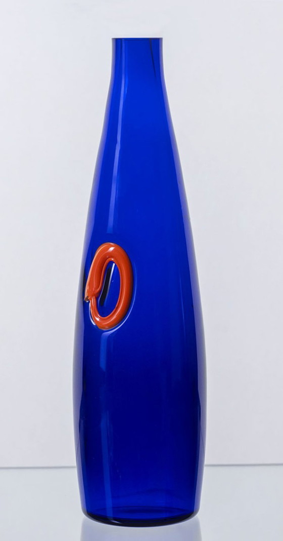 Image 1 of Set di vasi in vetro blu, anni '70, Cecoslovacchia