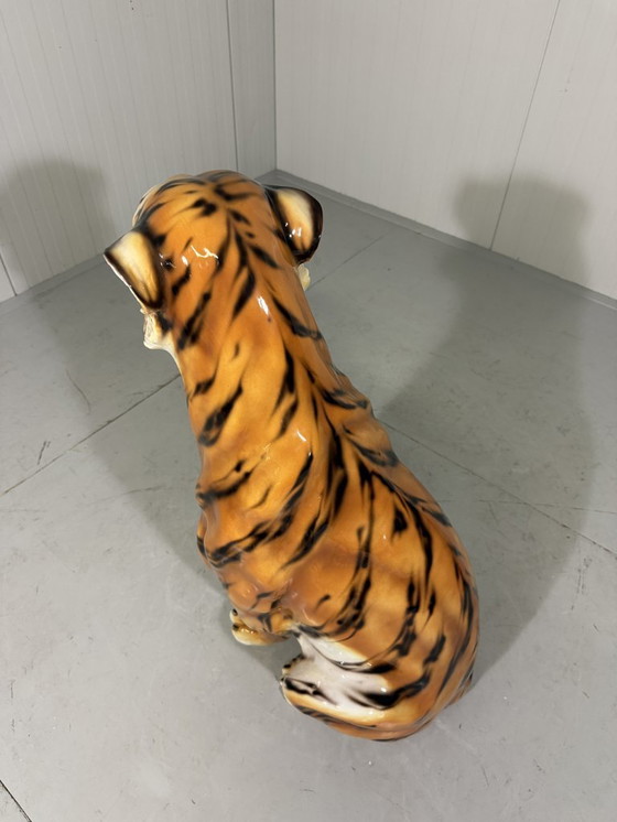 Image 1 of Grande tigre in ceramica, Italia, anni '70
