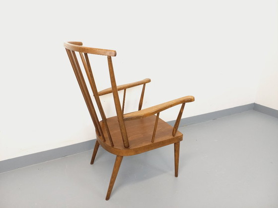Image 1 of Poltrona vintage in legno Baumann, modello Fan, degli anni '60.