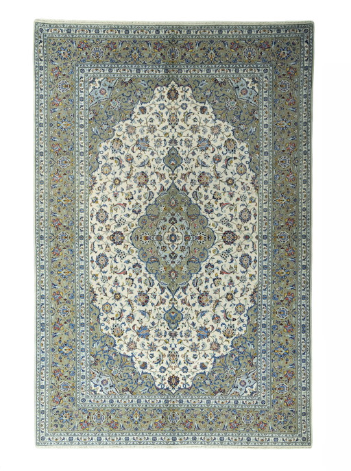 307 X 203 Cm Hand-knotted Keshan Cork Rug