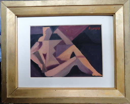 ANDRÉ LHOTE " Nude " olieverf op karton 24 x 30 cm